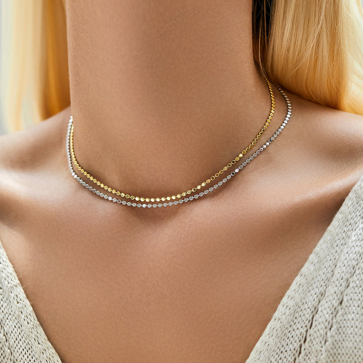 S925 Sterling Silver Minority Simple Choker Choker – Gifts for Her — 1