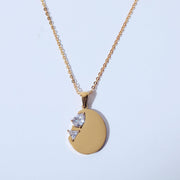 Titanium Steel Mirror Irregular Zircon Necklace – Jewelry Gift Ideas — 18