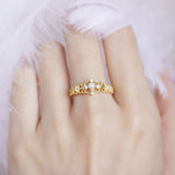 Women's Gold-plated Antique Hollow Ring – Gifts for Her — 5