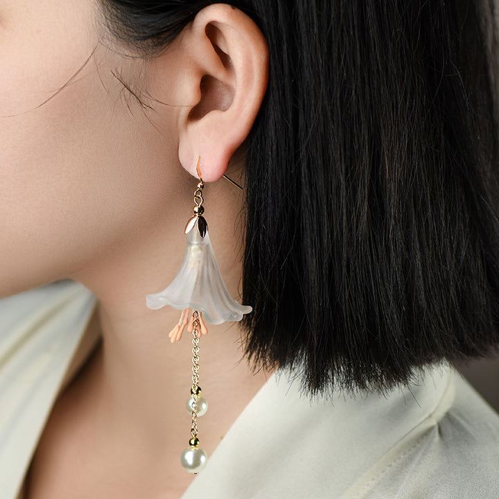 Glaze Petunia Asymmetric Earrings Retro – Surprise Gifts — 1