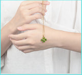 Clover Emerald Tourmaline Pendant Vintage Petal – Jewelry Gift Ideas — 9