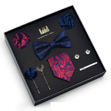 Eight Piece Tie Square Bow Tie Brooch – Jewelry Gift Ideas — 9