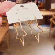 Women's Full Diamond Geometric Circle Earrings – Gifts for Her — 3