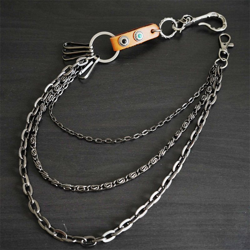 Simple Vintage Inlaid Colorful Beads Chain Punk Hip – Birthday Gifts — 1