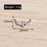 Electroplated Alloy Hollow Love Angel Wings – Jewelry Gift Ideas — 3
