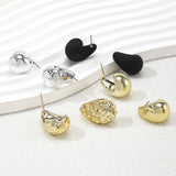 Minimalistic Water Drops Hammered Earrings Suit – Stylish Gifts — 3
