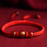 Zodiac Red Rope Bracelet Natural Red Agate – Jewelry Gift Ideas — 8