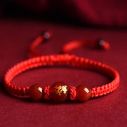 Zodiac Red Rope Bracelet Natural Red Agate – Jewelry Gift Ideas — 8