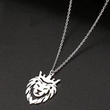 Hollow LION Necklace Titanium Steel Personality – Jewelry Gift Ideas — 2