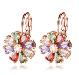 Copper Zircon Floral Diamond Necklace Stud – Jewelry Gift Ideas — 18