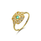 Women's Natural Emerald Zircon Ring – Gifts for Her — 2
