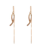 Simple Diamond Cross Long Tassel Ear Line – Holiday Gift Ideas — 2
