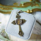 Vintage Steampunk Gear Cross Pendant Necklace – Jewelry Gift Ideas — 2