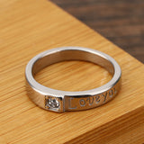 Couple Fashion Zircon Titanium Steel Ring – Stylish Gifts — 4