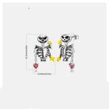 S925 Sterling Silver Skull Bone Stud Earrings Set – Meaningful Gifts — 2
