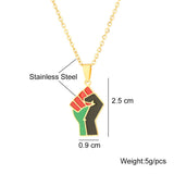 African Fist Symbol Titanium Steel Pendant – Jewelry Gift Ideas — 9