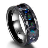 Mens Ring In Tungsten Carbide Featuring A Patterned – Gift Ideas — 3
