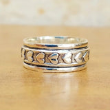 Two-tone Hammered Finish Open Ring – Unique Gift Ideas — 2