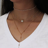 Women's Crystal Pendant Three-layer Necklace Set – Jewelry Gift Ideas — 3