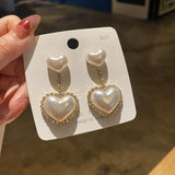Silver Needle Baroque Heart Pearl Earrings – Special Occasion Gifts — 5