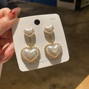 Silver Needle Baroque Heart Pearl Earrings – Special Occasion Gifts — 5