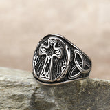 Minimalist Cross Titanium Steel Men's Ring – Gifts for Him — 1