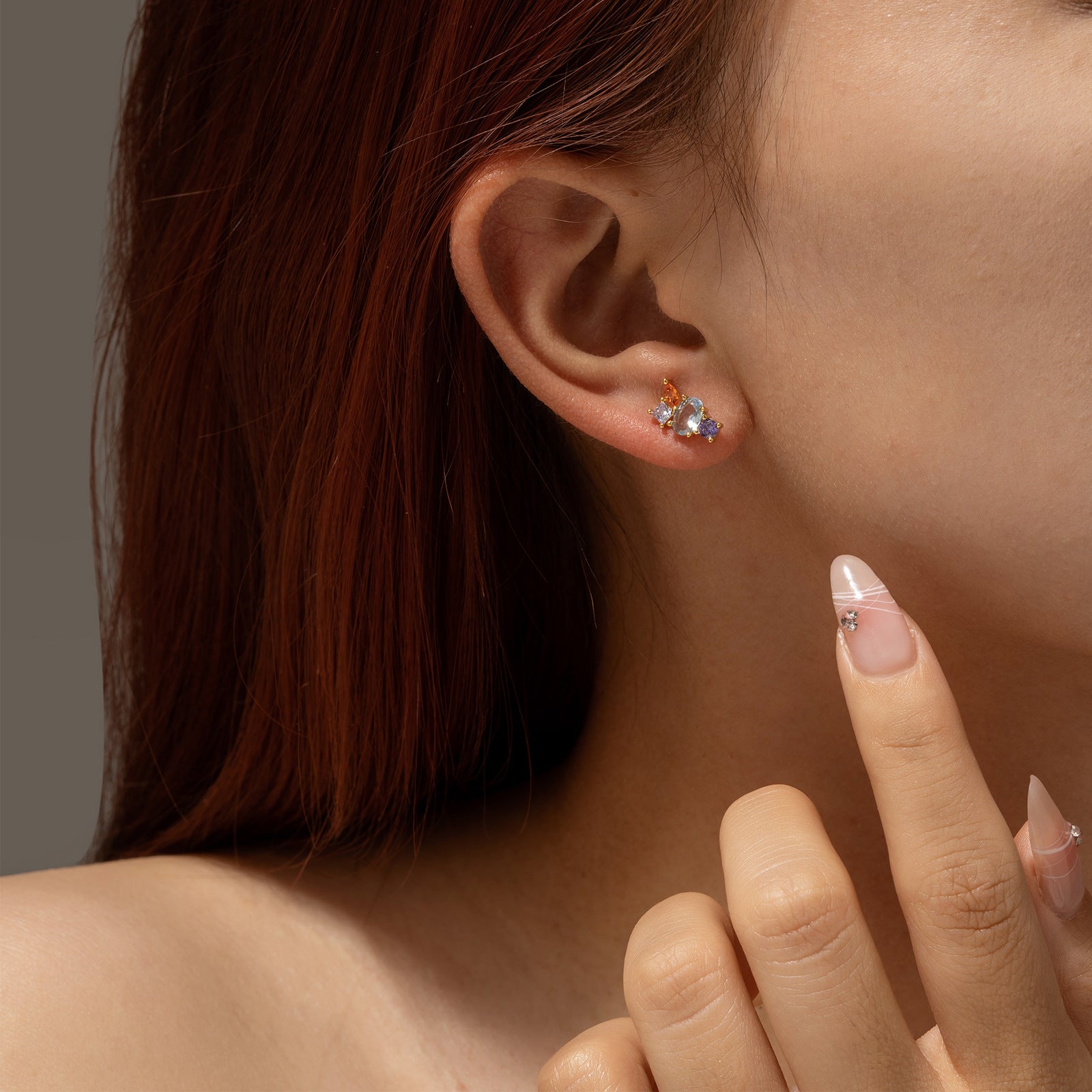 Women's Simple Color Zircon Stud Earrings – Gifts for Her — 1