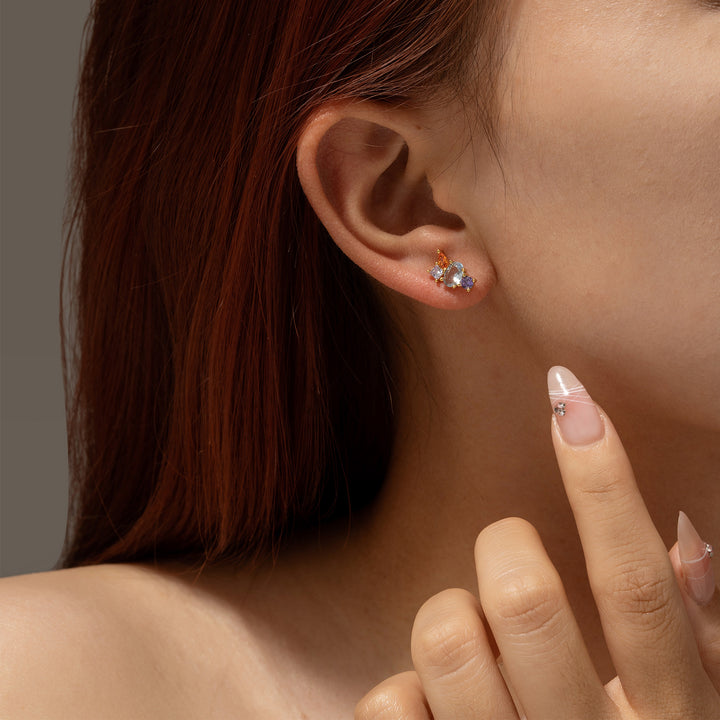 Women's Simple Color Zircon Stud Earrings – Gifts for Her — 1