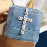 Ladder Cubic Zirconia Full Rhinestone Cross – Jewelry Gift Ideas — 3