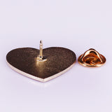 Black Heart-shaped Brooch Feminism Badge – Jewelry Gift Ideas — 3