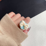 Cute Acrylic Dot Bow-knot Charm Heart Ring – Jewelry Gift Ideas — 2