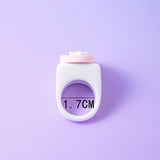 White Flower Acrylic Resin Rings For Women – Gifts for Her — 2