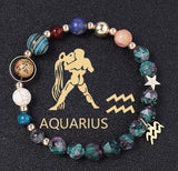 Natural Stone Twelve Constellations Bracelets Cut Hemp – Stylish Gifts — 12