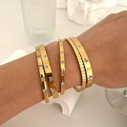 Design 18K Stainless Steel Zircon Bracelet – Jewelry Gift Ideas — 1