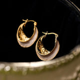 Drip Glazed French Circle Earrings Women – Gifts for Her — 2
