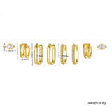 Inlaid Zircon Geometric Versatile Ladies Earring – Jewelry Gift Ideas — 2
