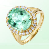 Emerald Full Diamond Micro Inlay Ring – Meaningful Gifts — 1