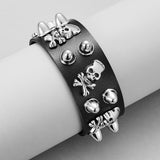 Round Rivet Gothic Bracelet Hip Hop Dark Skull – Jewelry Gift Ideas — 3