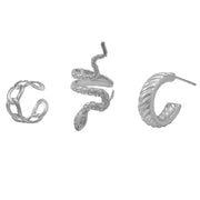 Retro Snake Suit Stud Earrings Three-piece Set – Practical Gifts — 7