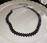 Simple Full Diamond Necklace Choker Collar Japan – Jewelry Gift Ideas — 6