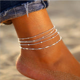 Stylish Simple And Versatile Anklets 5 Pieces Suit – Everyday Gifts — 1