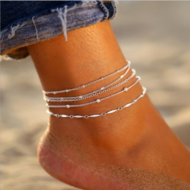 Stylish Simple And Versatile Anklets 5 Pieces Suit – Everyday Gifts — 1