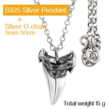 Men's Shark Tooth Shape Pendant Necklace Clavicle – Jewelry Gift Ideas — 7