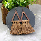 Style Tassel Earrings Female Leaf Circle Metal Leather – Stylish Gifts — 6