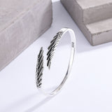 Vintage Thai Silver Feather Bracelet Female – Jewelry Gift Ideas — 5