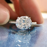 S925 Silver Simulated Diamond Oval 3 Carat Ring – Practical Gifts — 5