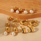 Fashionable All-match Round Pearl Earrings – Special Occasion Gifts — 13