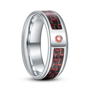 Titanium Steel Veneer Carbon Fiber Ring – Meaningful Gifts — 4