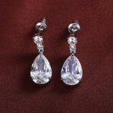 Women's Water Drop Zircon Copper Stud Earrings Fashion – Stylish Gifts — 5