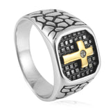 Men's Retro Titanium Steel Cross Ring – Gifts for Him — 8